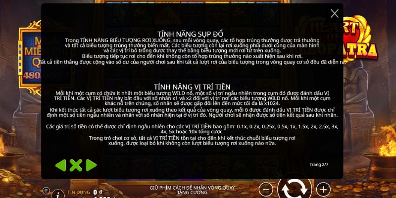 Cách chơi Bí Mật Cleopatra