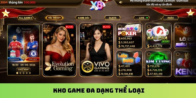 Kho game đa dạng thể loại