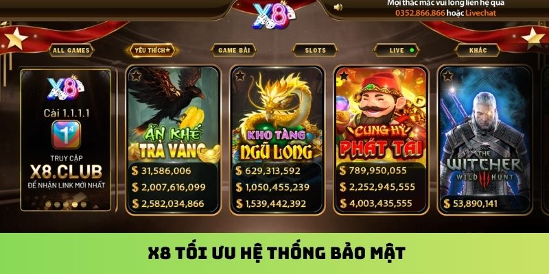 X8 tối ưu hệ thống bảo mật